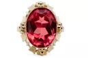 Rubis Or jaune 14 carats Anneau Vintage vrc043y